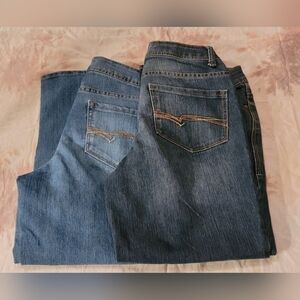 Faded Glory Stretch Denim Capri Women's 6  Bundle of 2